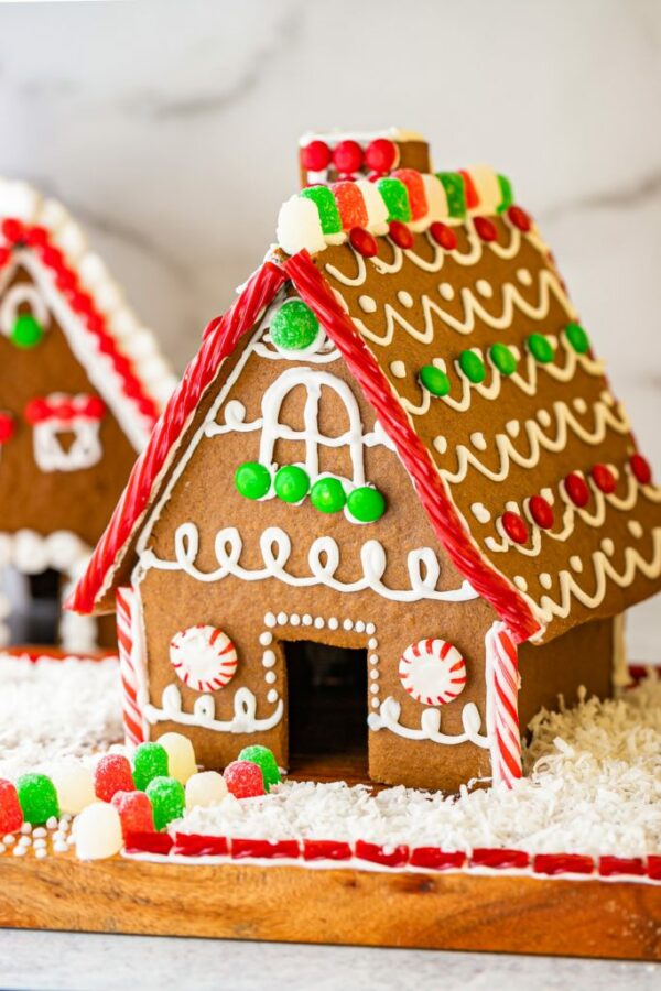 Maison de Noël en biscuits