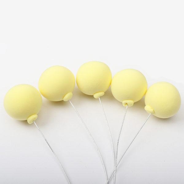 Cake topper Mini ballons jaune