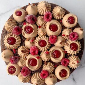 Tarte chocolat framboises