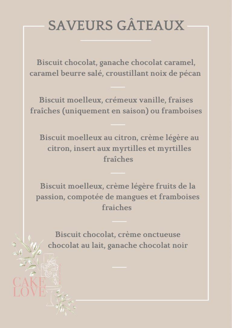 Carte des saveurs 2026